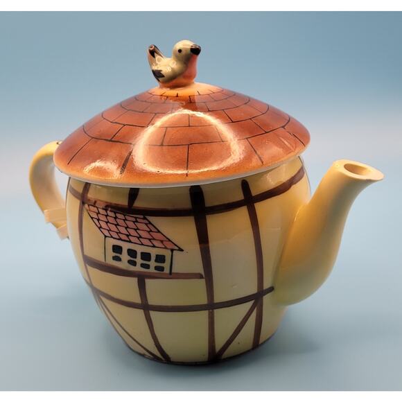 Vintage Red Horse Inn Ceramic Tea Pot English Look Cottage Ware #8405 - Picture 4 of 16